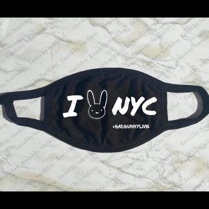 Bad bunny live concert face mask